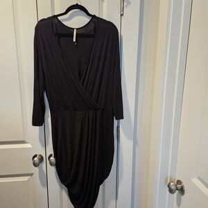 Elegant Black Wrap Dress